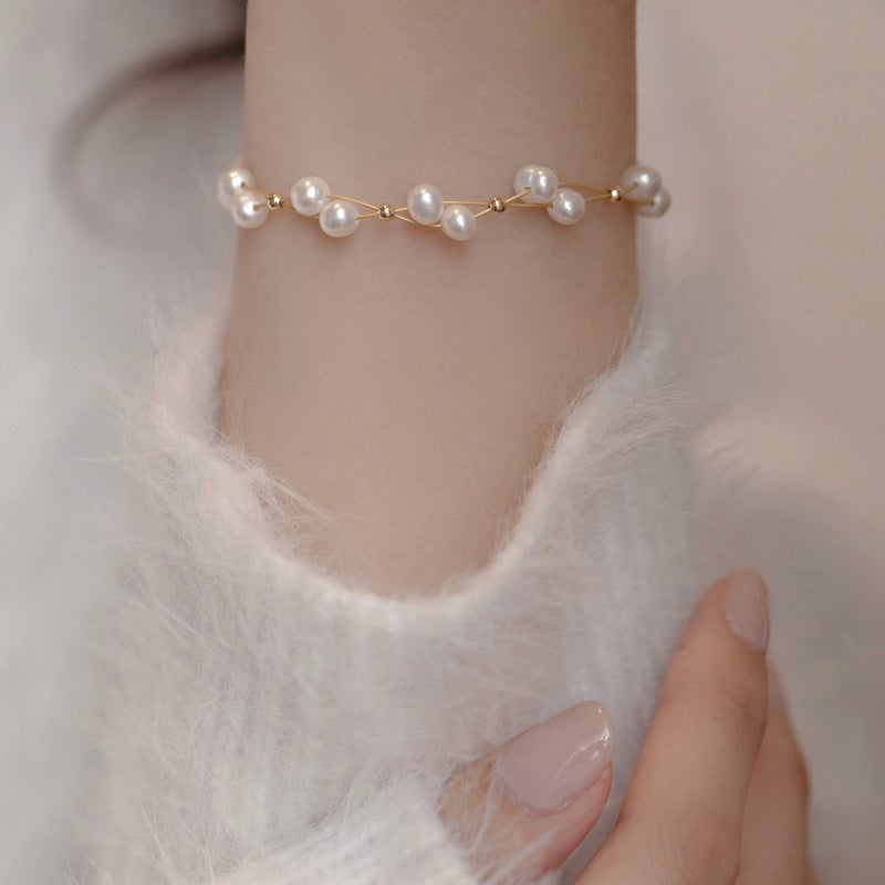 Natural Freshwater Pearl Bracelet Women'S Trendy Super Fairy Blink In The Escape Princess Summer Explosions Bracelet - Image 5